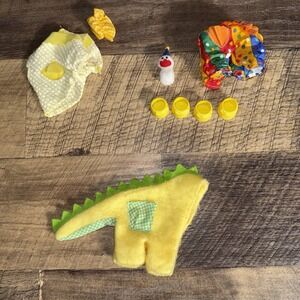 Vintage My Little Pony BABY Lot Of 3 Outfits Clown Bathrobe Dragon Accessories